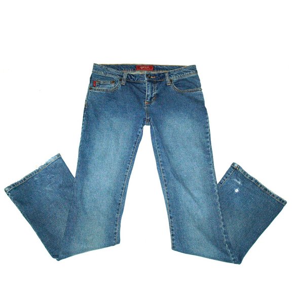 Tyte Jeans Vintage Inspired - Style# 17560UAJ - Women's Flared Blue Denim 31x32 - Picture 4 of 12